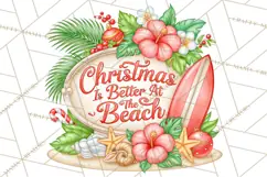 Tropical Christmas Beach Signs PNG, Christmas Quotes, Beach Product Image 5