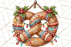 Christmas Pretzel Bakery Clipart PNG Food Elements Product Image 5