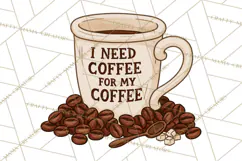 Sarcastic Coffee Clipart, Funny Coffee PNG Product Image 5