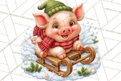 Let It Snow Christmas Winter Clipart PNG Product Image 5
