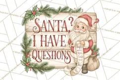 Santa Christmas Signs | Santa Png | Kris Kringle Quotes Product Image 2