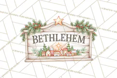 Religious Christmas Sign Clipart PNG | Nativity Designs Product Image 2