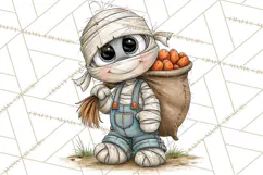 Halloween Farmhouse Monsters Clipart, Cute Halloween Farm Product Image 2