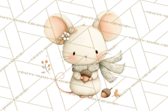 Whimsical Watercolor Woodland Animal Clipart PNG Product Image 5