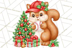 Christmas Baseball Clipart PNG Product Image 2