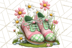 Whimsical Country Club Golf Clipart Argyle PNG Product Image 5
