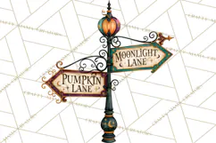 Vintage Halloween Signs PNG, Vintage Halloween Magic Clipart Product Image 2