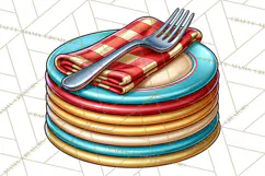 Retro Diner Clipart PNG 1950s Vintage Food Jukebox Product Image 3