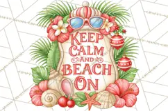 Tropical Christmas Beach Signs PNG, Christmas Quotes, Beach Product Image 2