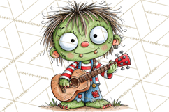 Zombie Hollow Cute Zombie Halloween Clipart PNG Product Image 2