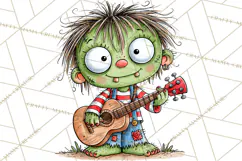 Zombie Hollow Cute Zombie Halloween Clipart PNG Product Image 2