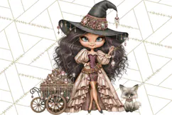 Enchanted Witch Market PNG Watercolor Clipart Product Image 2
