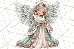 Christian Christmas Angel Clipart PNG Product Image 3