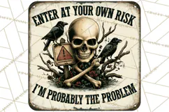 Dark Humor Vintage Metal Signs Clipart Product Image 3