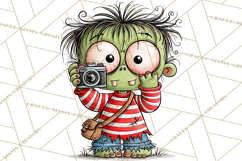 Zombie Hollow Cute Zombie Halloween Clipart PNG Product Image 3
