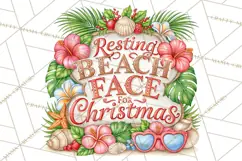 Tropical Christmas Beach Signs PNG, Christmas Quotes, Beach Product Image 3