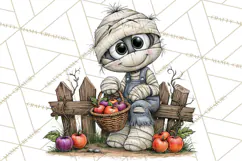 Halloween Farmhouse Monsters Clipart, Cute Halloween Farm Product Image 3