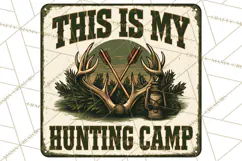 Vintage Man Cave Funny Clipart, Beer Png, Hunting, Bar Sign Product Image 3