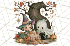 Vintage Halloween Scenes PNG, Halloween Magic Clipart Product Image 3