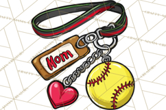 Softball Mom PNG, Softball Clipart, Softball Mama Designs Product Image 2