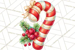 Candy Cane Lane Vintage Christmas Accents Clipart Product Image 3