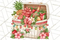 Tropical Christmas Beach Clipart PNG, Christmas Beach Decor Product Image 3