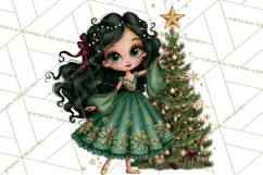 Whimsical Christmas Girls PNG Clipart, Holiday Characters Product Image 3