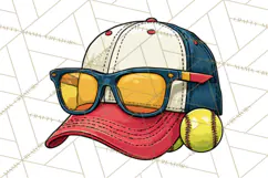 Softball Mom PNG, Softball Clipart, Softball Mama Designs Product Image 3