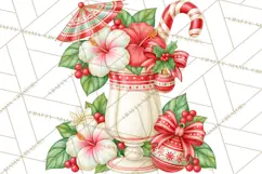 Tropical Christmas Beach Clipart PNG, Christmas Beach Decor Product Image 4