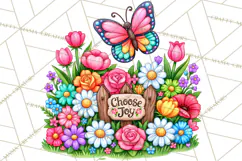 Colorful Butterfly Inspirational Clipart PNG, Floral Png Product Image 4