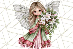 Christian Christmas Angel Clipart PNG Product Image 4