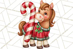 Candy Cane Lane Vintage Christmas Characters Clipart Product Image 4