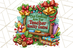 Christmas Teacher Chalkboard Quote PNG Product Image 4