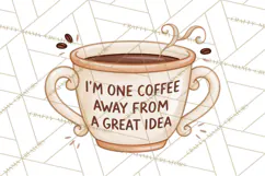 Sarcastic Coffee Clipart, Funny Coffee PNG Product Image 4