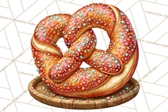 Christmas Pretzel Bakery Clipart PNG Food Elements Product Image 4