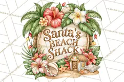 Tropical Christmas Beach Signs PNG, Christmas Quotes, Beach Product Image 4
