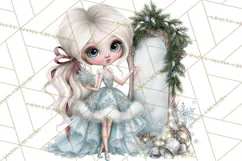 Whimsical Christmas Girls PNG Clipart, Holiday Characters Product Image 4