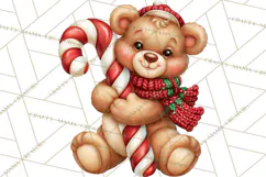 Candy Cane Lane Vintage Christmas Characters Clipart Product Image 4