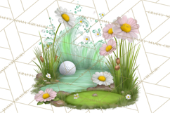Whimsical Country Club Golf Clipart Argyle PNG Product Image 2