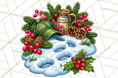 Christmas Hunting Clipart Santa Deer PNG Product Image 2
