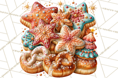 Christmas Pretzel Bakery Clipart PNG Food Elements Product Image 3