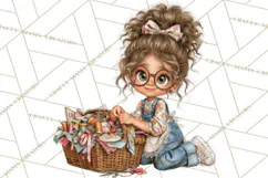 Patchwork Village Clipart PNG, Quilting Seamstress Quilt Product Image 3
