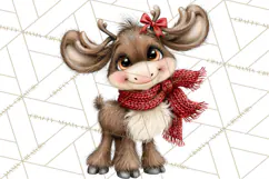 Peppermint Pals Christmas Animal Clipart PNG, Cute Candy Product Image 3