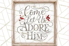 Christian Farmhouse Christmas Signs PNG Product Image 3