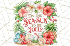 Tropical Christmas Beach Signs PNG, Christmas Quotes, Beach Product Image 3