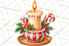 Candy Cane Lane Vintage Christmas Accents Clipart Product Image 2