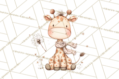 Whimsical Watercolor Woodland Animal Clipart PNG Product Image 2