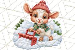 Let It Snow Christmas Winter Clipart PNG Product Image 3