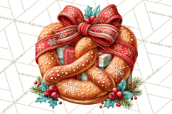 Christmas Pretzel Bakery Clipart PNG Food Elements Product Image 5