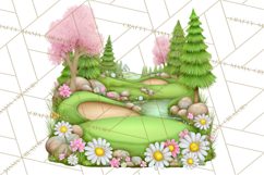 Whimsical Country Club Golf Clipart Argyle PNG Product Image 4